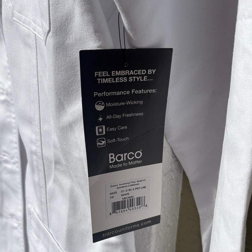 Barco Uniforms Grey’s Anatomy Professional Wear Woman’s Lab Coat NWT - Picture 5 of 9